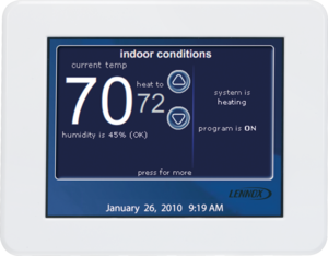 Lennox i comfort touch screen thermostat for your heating and air conditioning system