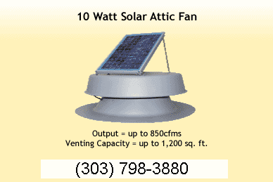 solar attic fan Highlands Ranch
