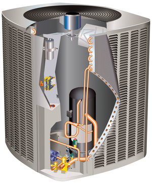 xc 16 two stage air conditioner cut view